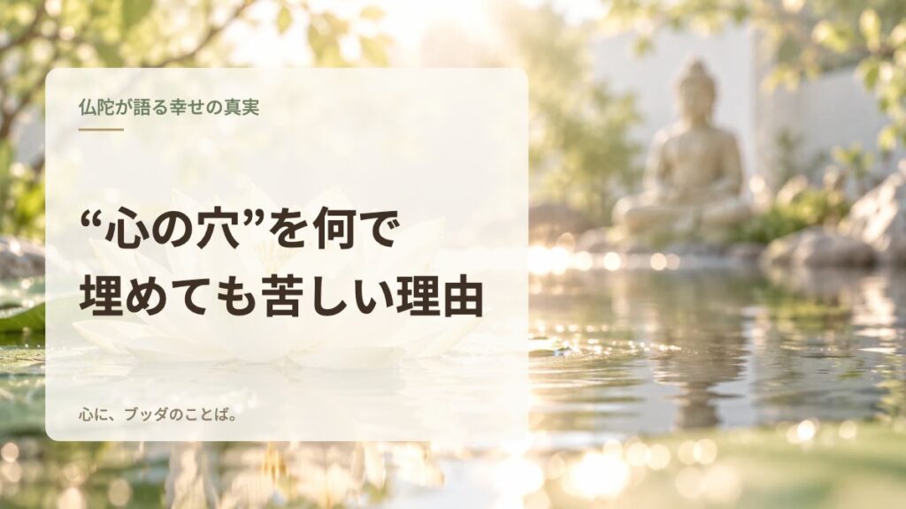 “心の穴”を何で埋めても苦しい理由