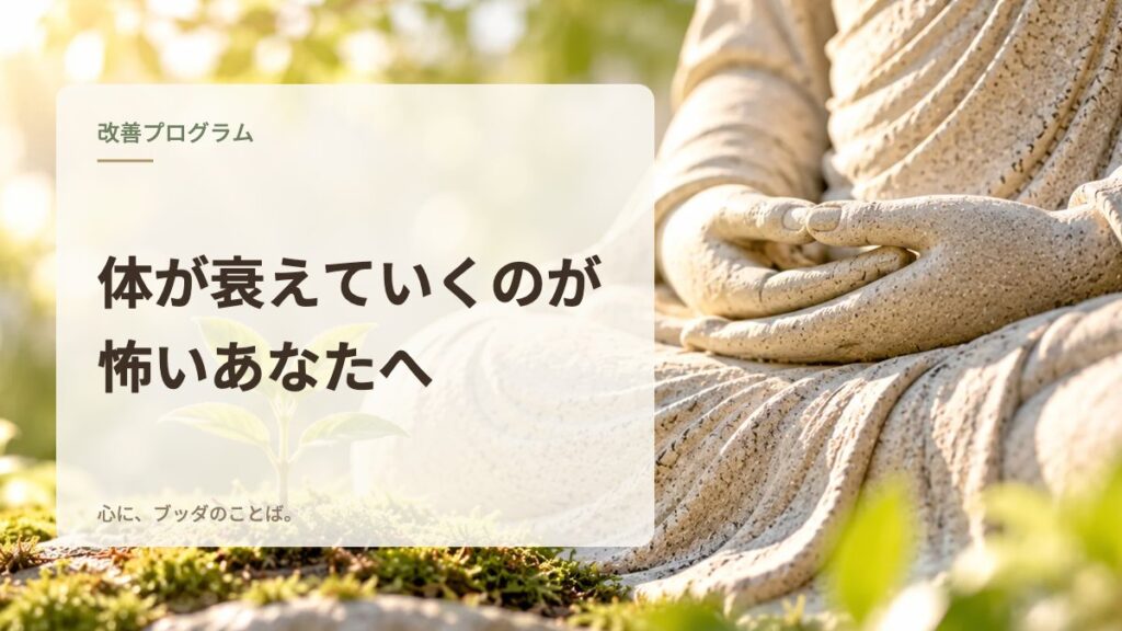 体が衰えていくのが怖いあなたへ
