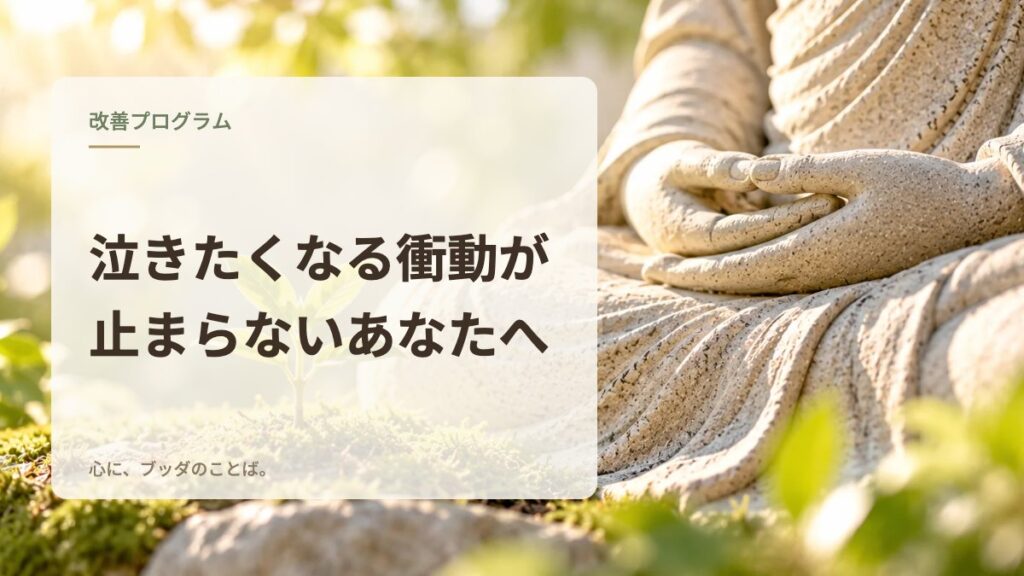 泣きたくなる衝動が止まらないあなたへ