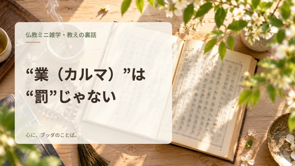 “業（カルマ）”は“罰”じゃない