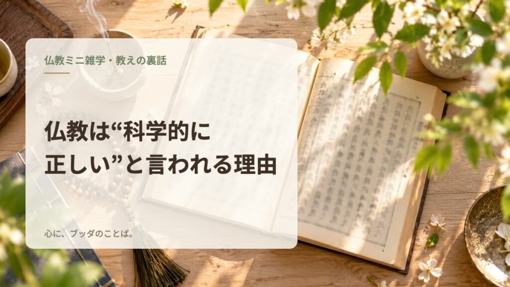 仏教は“科学的に正しい”と言われる理由